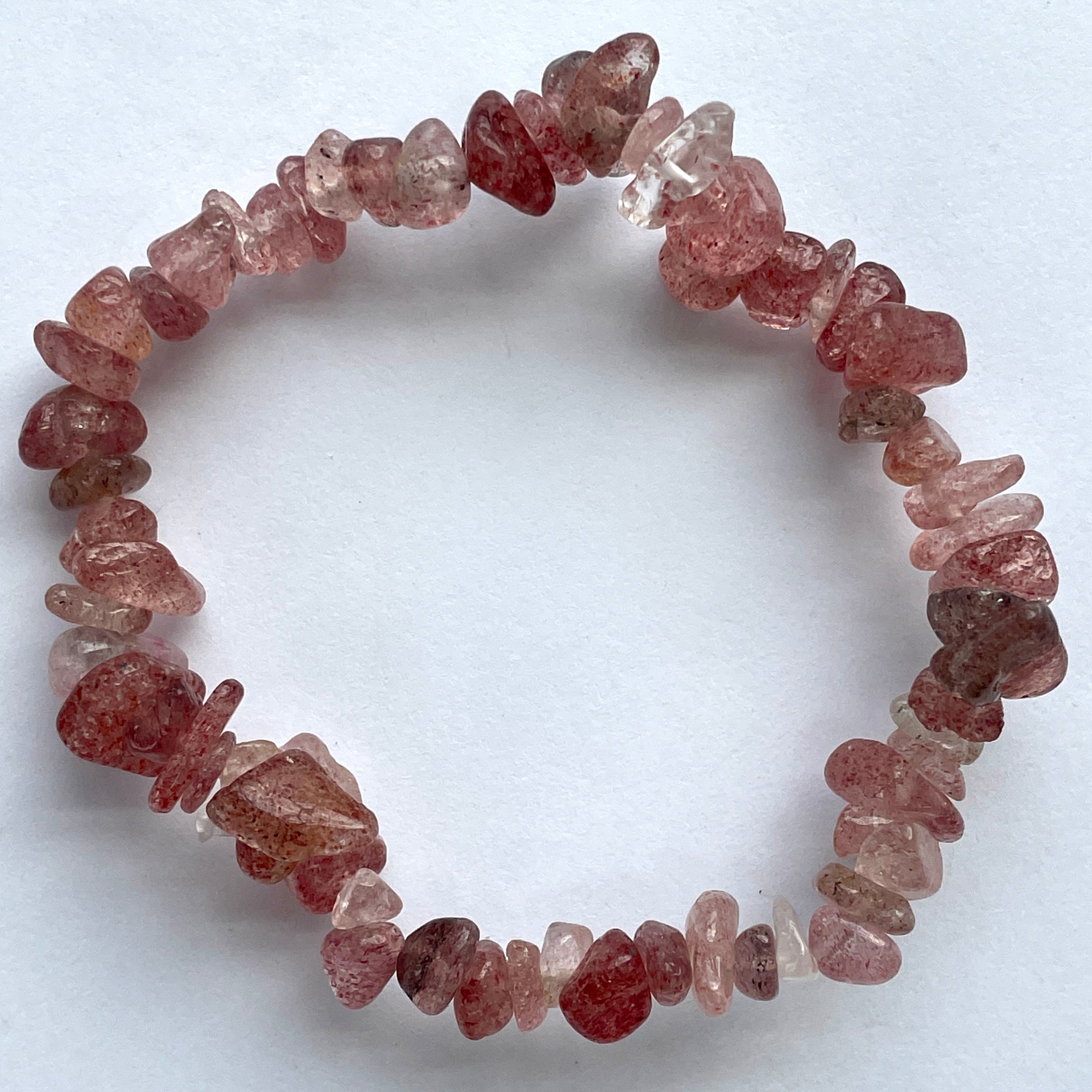 Strawberry Quartz Chip Bracelet Strawberry Quartz Chip Bracelet